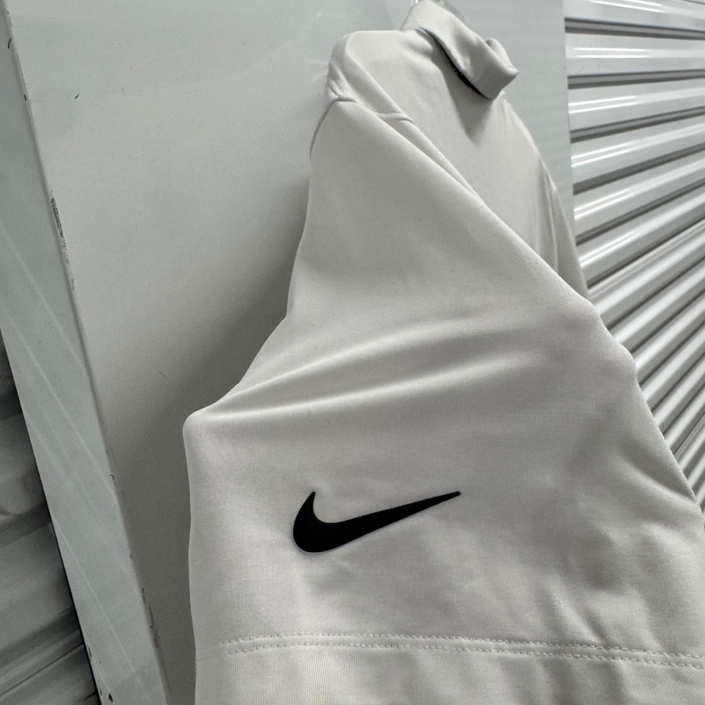 Nike Golf Dri-FIT Polo Shirt Mens Large Spyglass Hill White Striped Short Sleeve - Picture 4 of 4